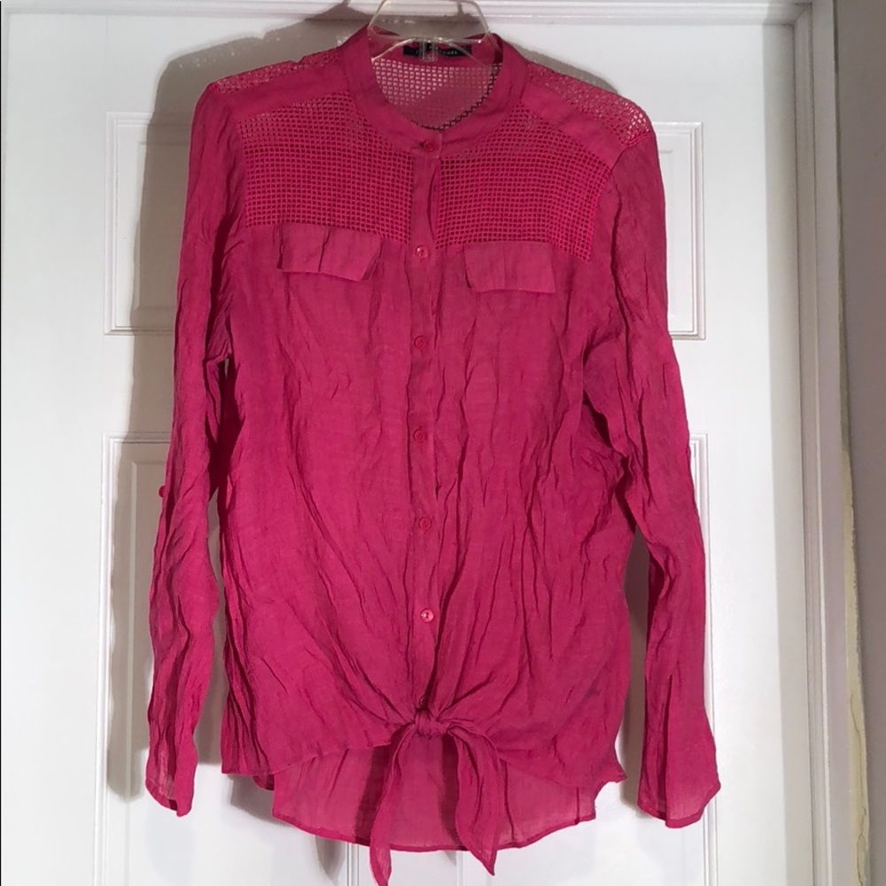 Zac & Rachel Pink Gauzy Top